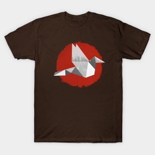 Red Origami Bird T-Shirt